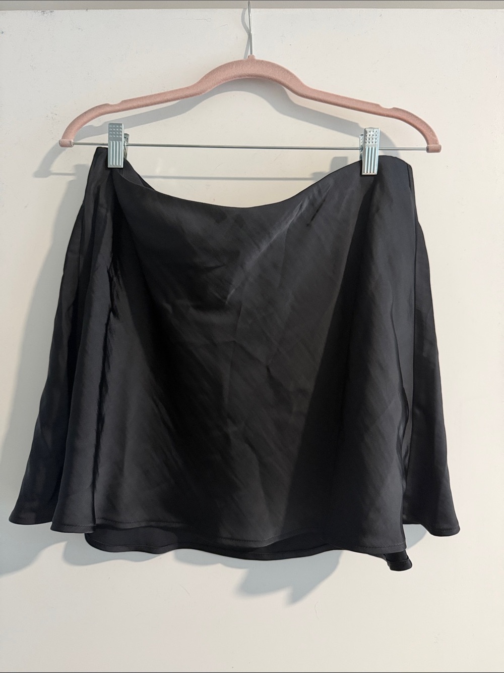 a new day Black Satin-Look Skater Skirt